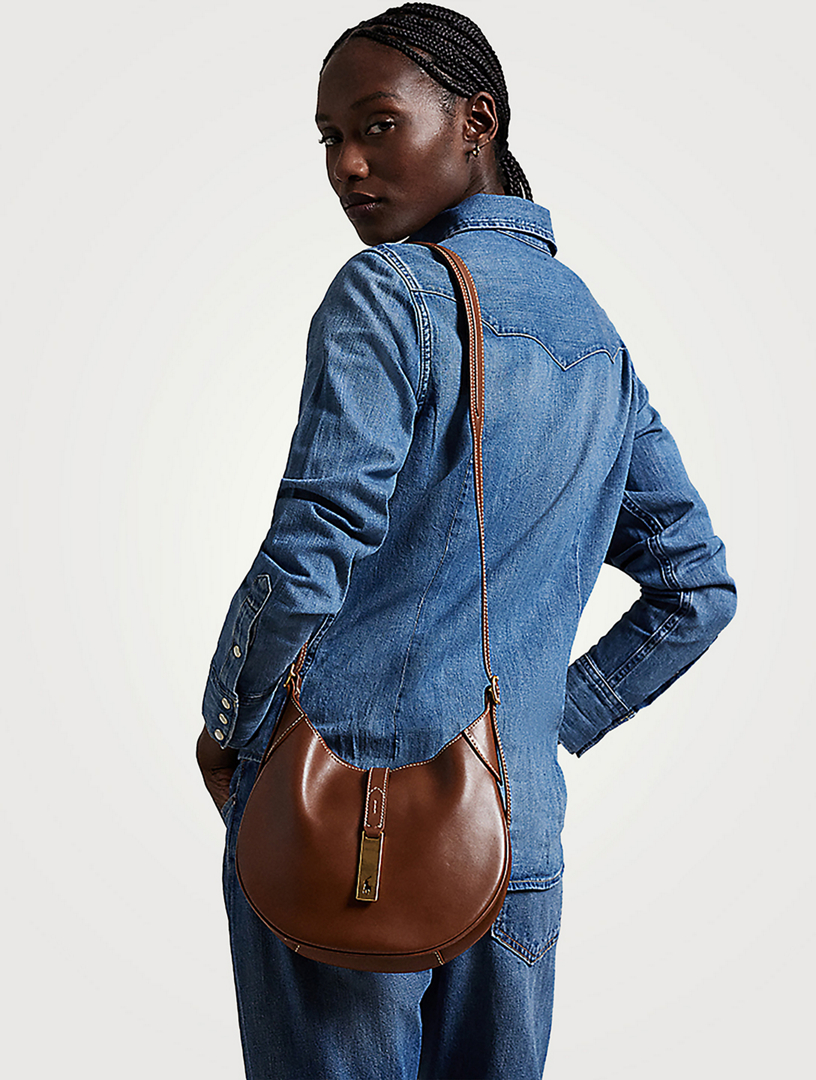 POLO RALPH LAUREN Small Polo ID Leather Shoulder Bag | Holt Renfrew