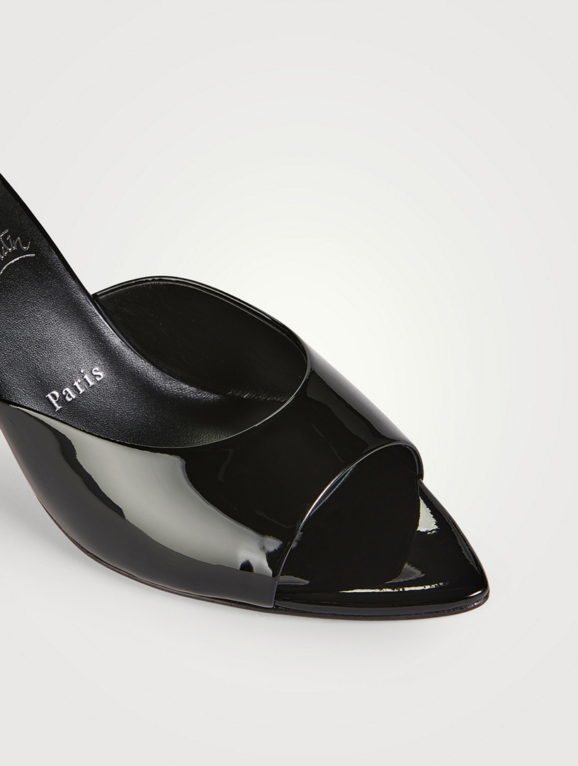 CHRISTIAN LOUBOUTIN Miss Z Patent Leather Mules | Holt Renfrew