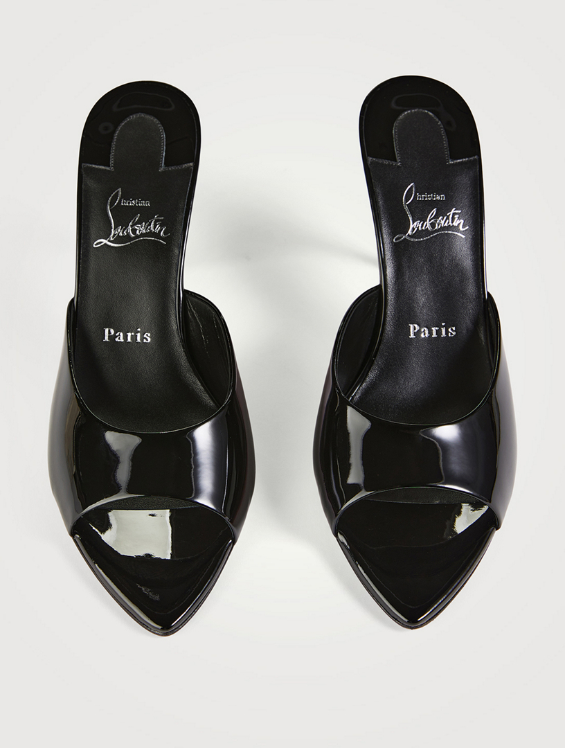 CHRISTIAN LOUBOUTIN Miss Z Patent Leather Mules | Holt Renfrew