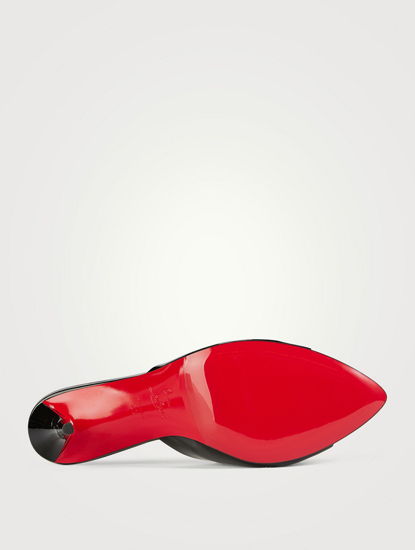 CHRISTIAN LOUBOUTIN Miss Z Patent Leather Mules | Holt Renfrew