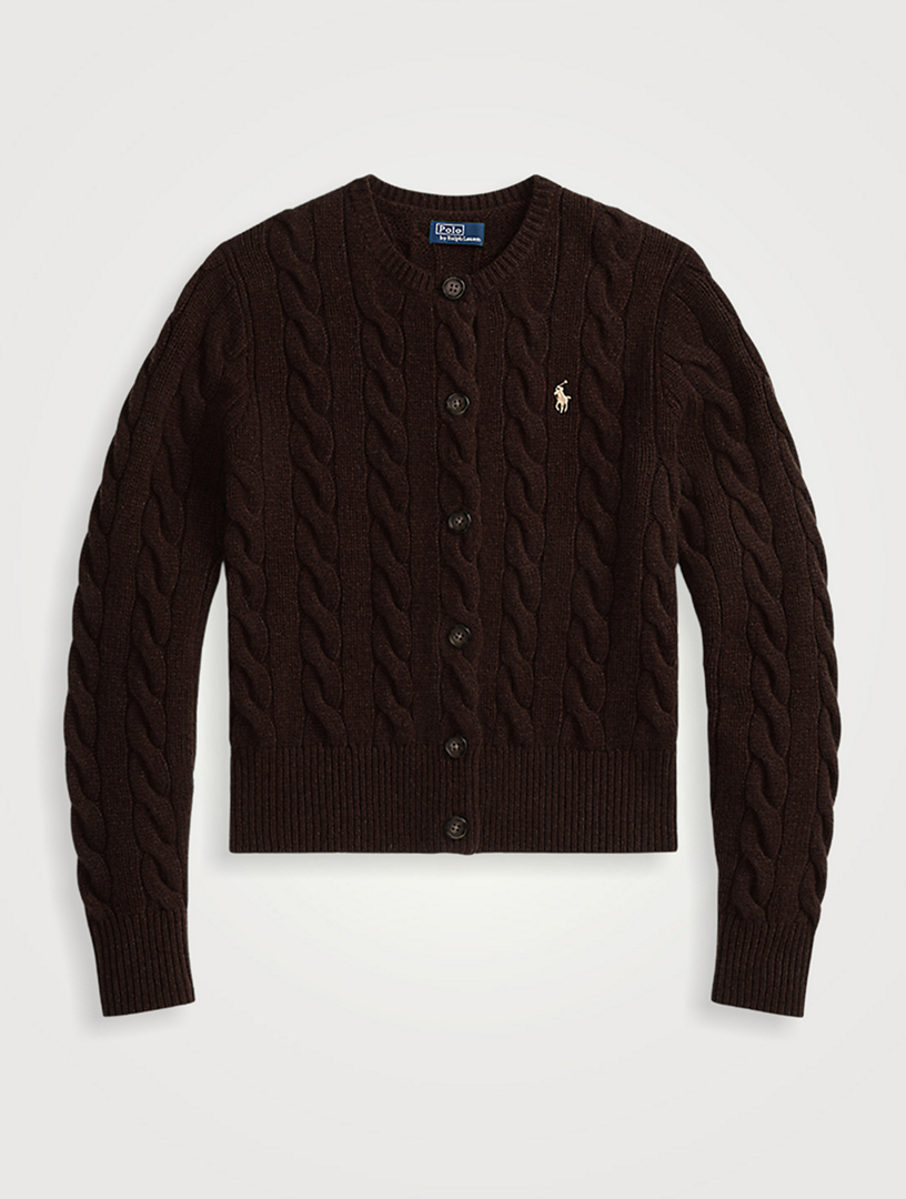 POLO RALPH LAUREN Cable-Knit Wool Cashmere Cardigan | Holt Renfrew