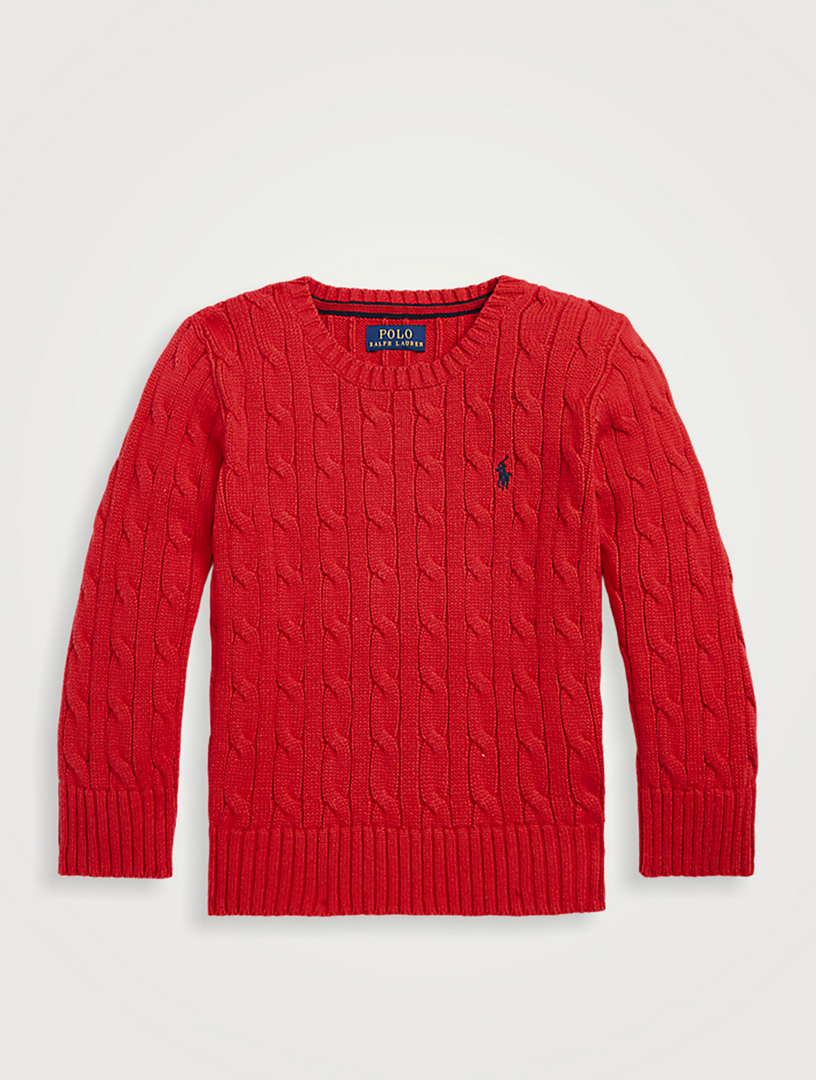 Pull en tricot câblé en coton