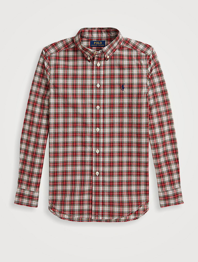 Plaid Cotton Poplin Shirt