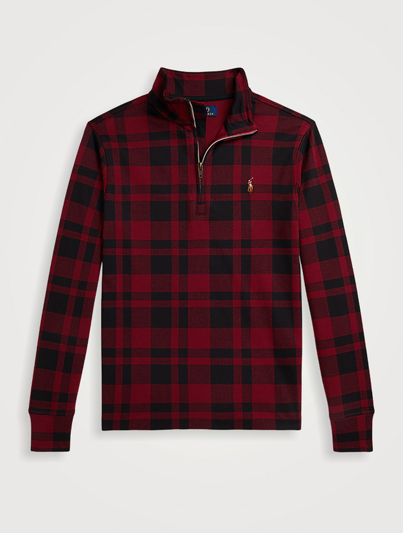 Plaid Cotton Interlock Pullover