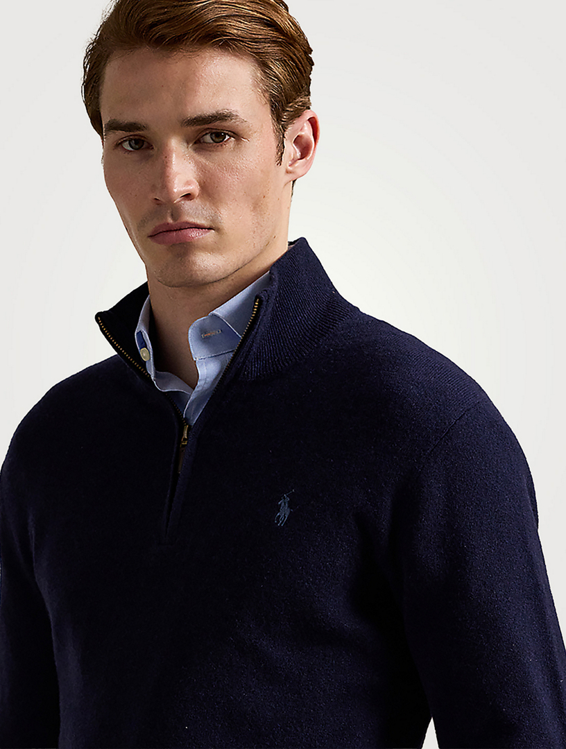 POLO RALPH LAUREN Wool Quarter-Zip Sweater | Holt Renfrew