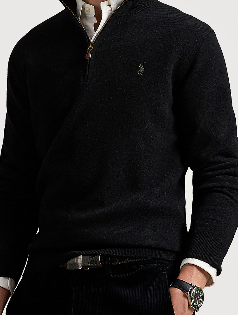 POLO RALPH LAUREN Wool Quarter-Zip Sweater | Holt Renfrew