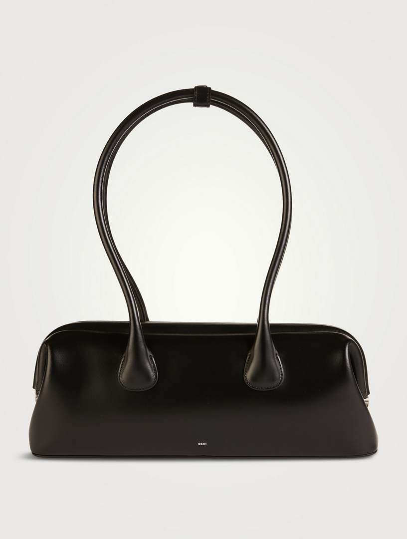 Sac porté épaule Boat Wide en cuir, mini