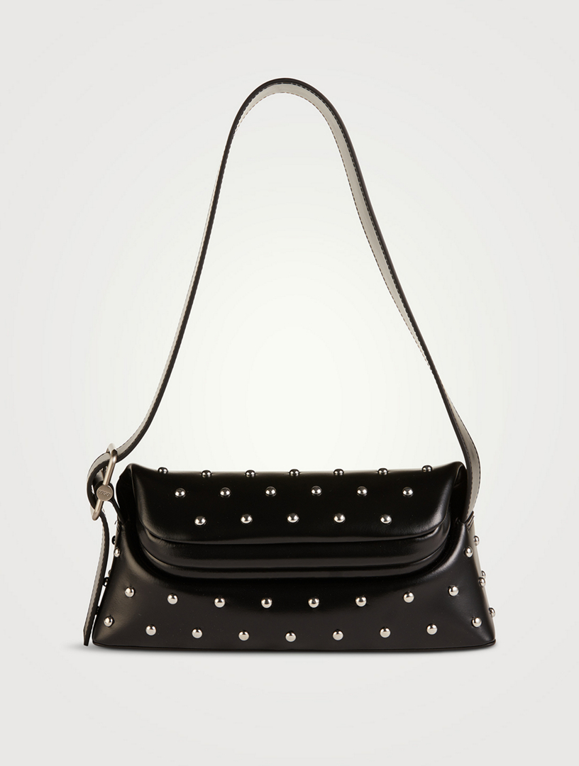 osoi folder brot 黒 OSOI Folder Brot Leather Shoulder Bag With Studs | Holt Renfrew