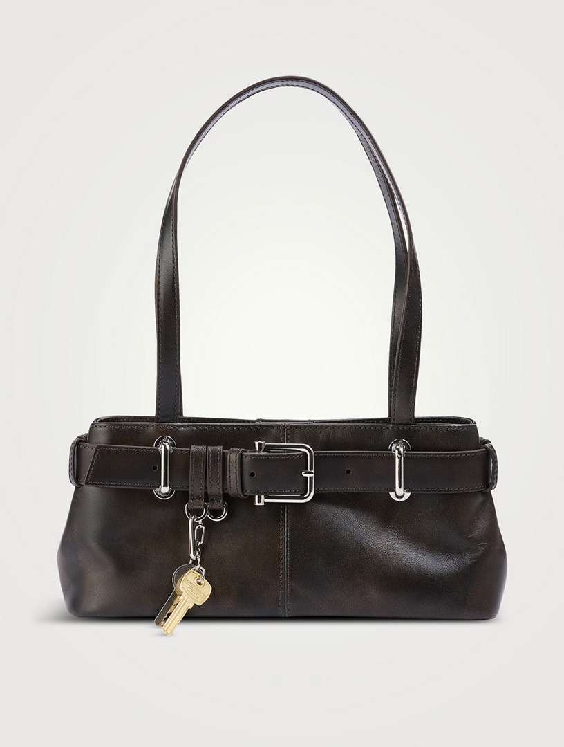 Mini Brocle Leather Shoulder Bag