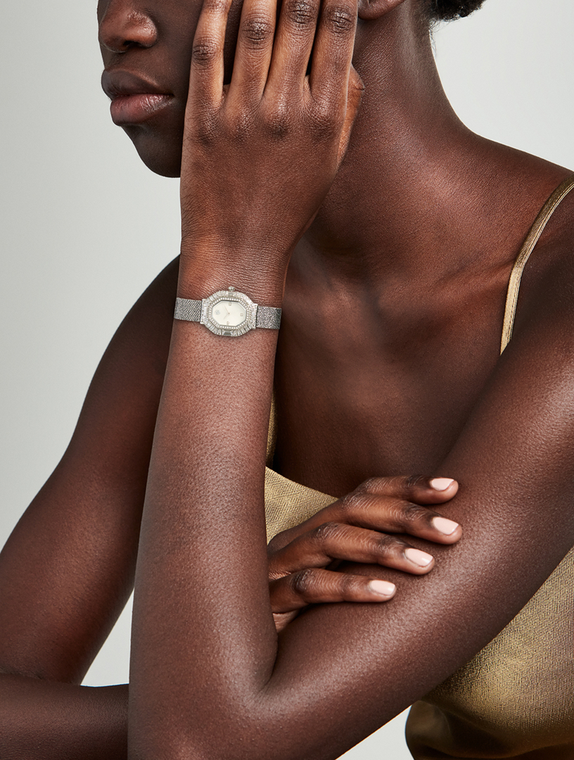 SWAROVSKI Matrix Crystal Octagon Mesh Strap Watch | Holt Renfrew