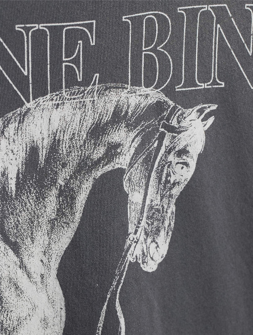 ANINE BING Lili T-Shirt In Horse Print | Holt Renfrew