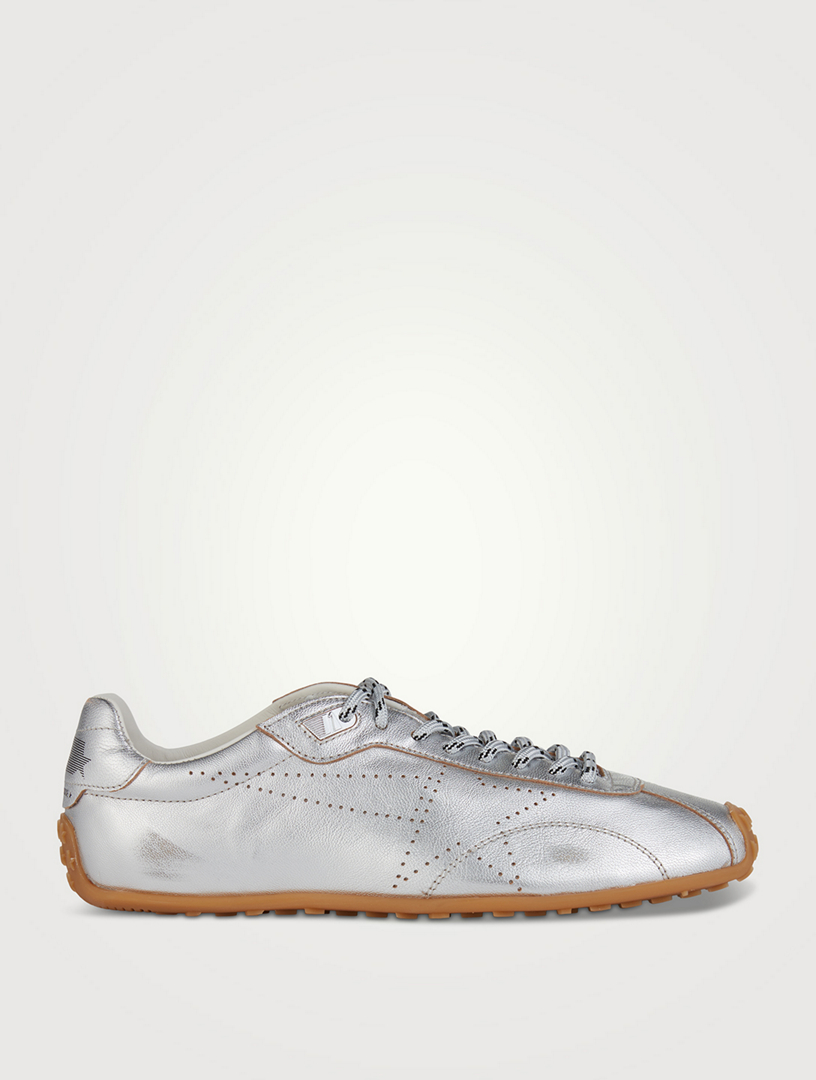 Marathon Speed Metallic Leather Sneakers