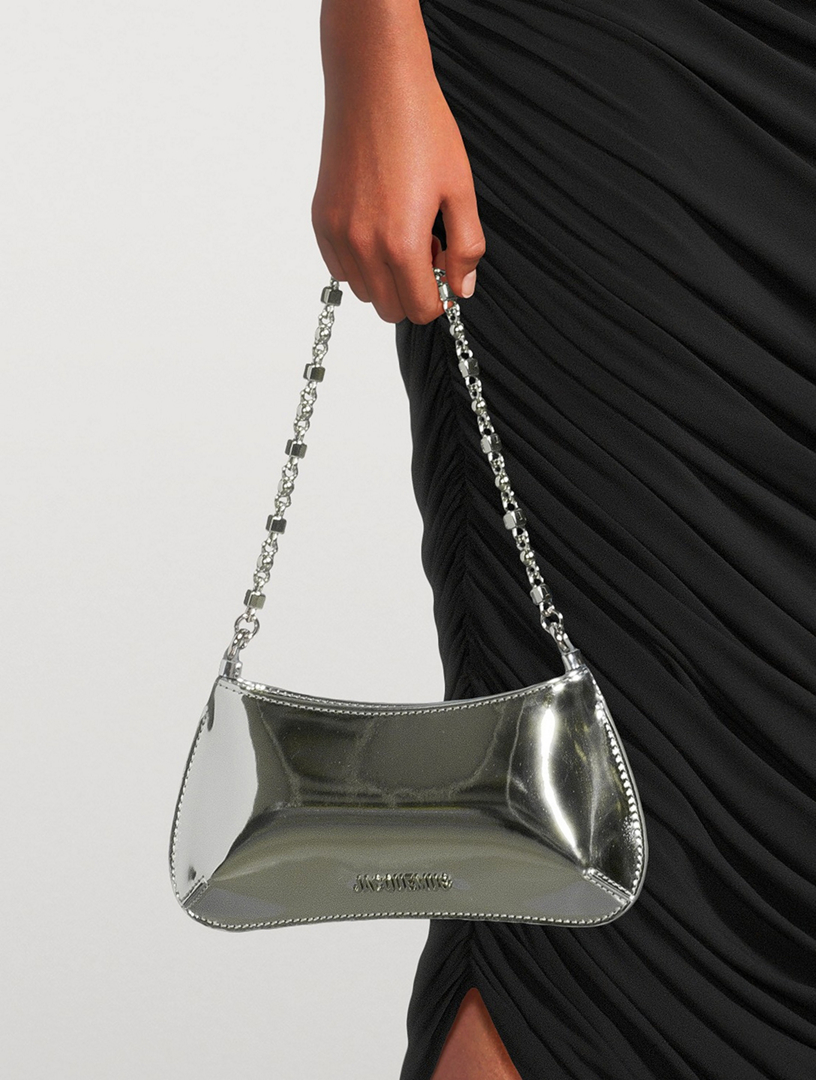 JACQUEMUS Le Petit Bisou Chaine Lamé Shoulder Bag | Holt Renfrew