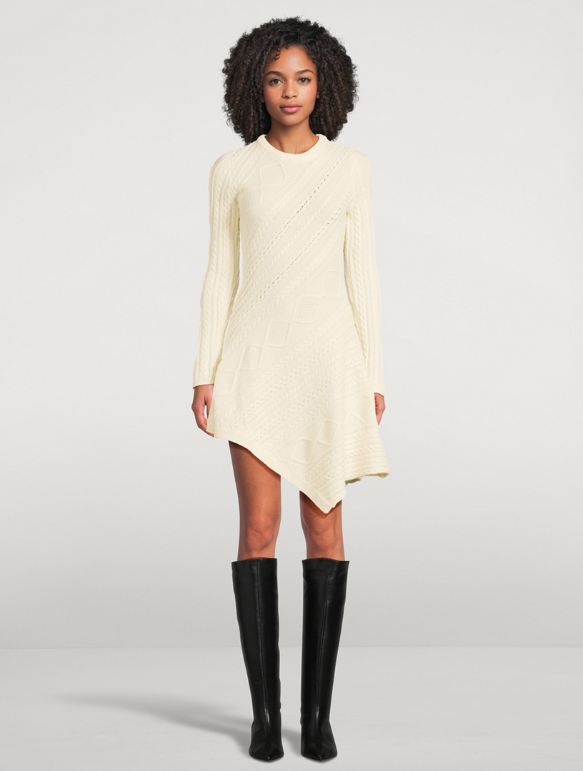STAUD Eva Cable-Knit Sweater Dress | Holt Renfrew