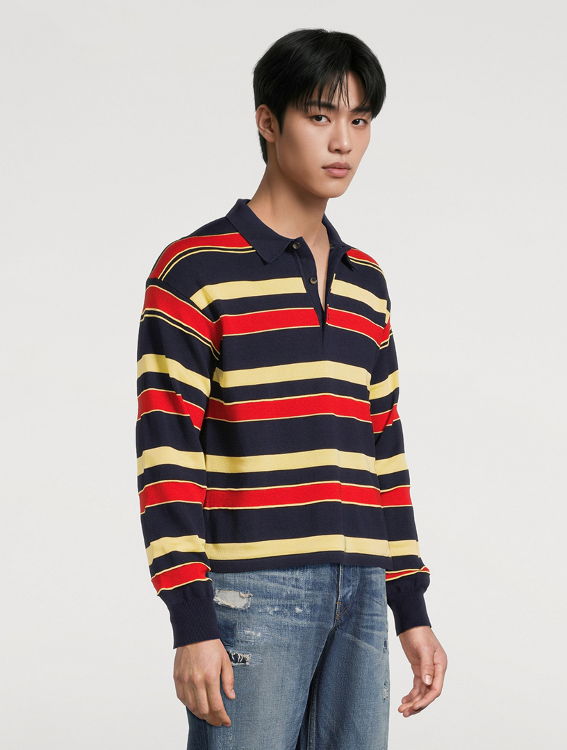 JW ANDERSON Knitted Rugby Polo Shirt | Holt Renfrew