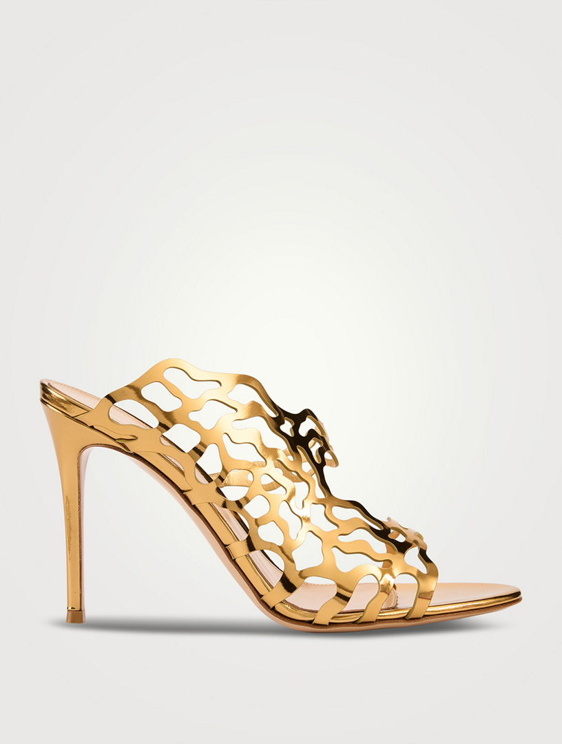 Leather Laser-Cut Sandals