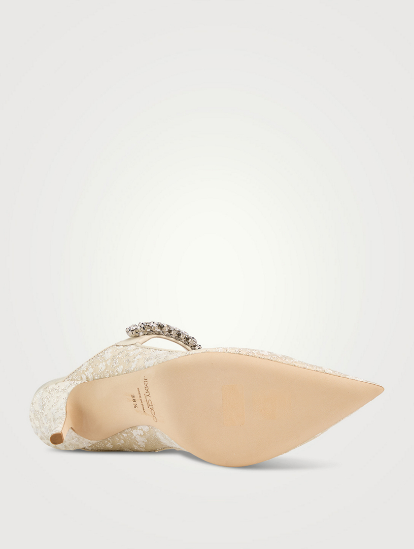 JIMMY CHOO Bing Crystal Jacquard Mules | Holt Renfrew