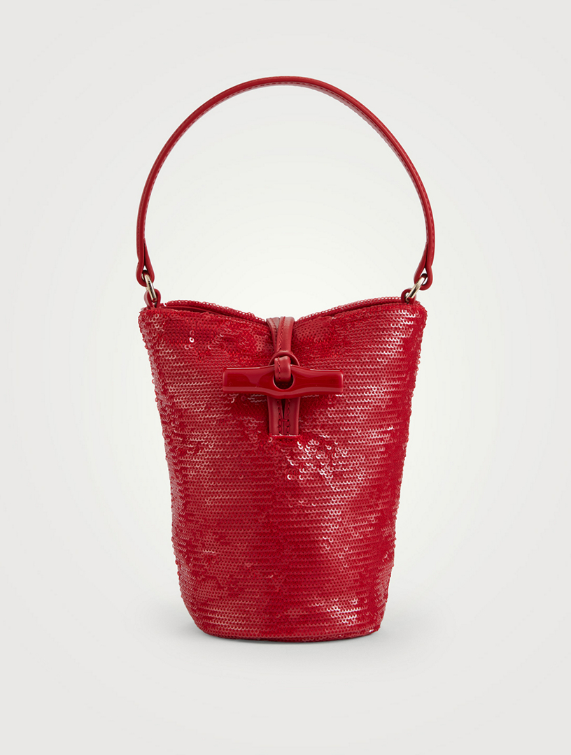 LONGCHAMP XS Le Roseau Sequin Bucket Bag | Holt Renfrew