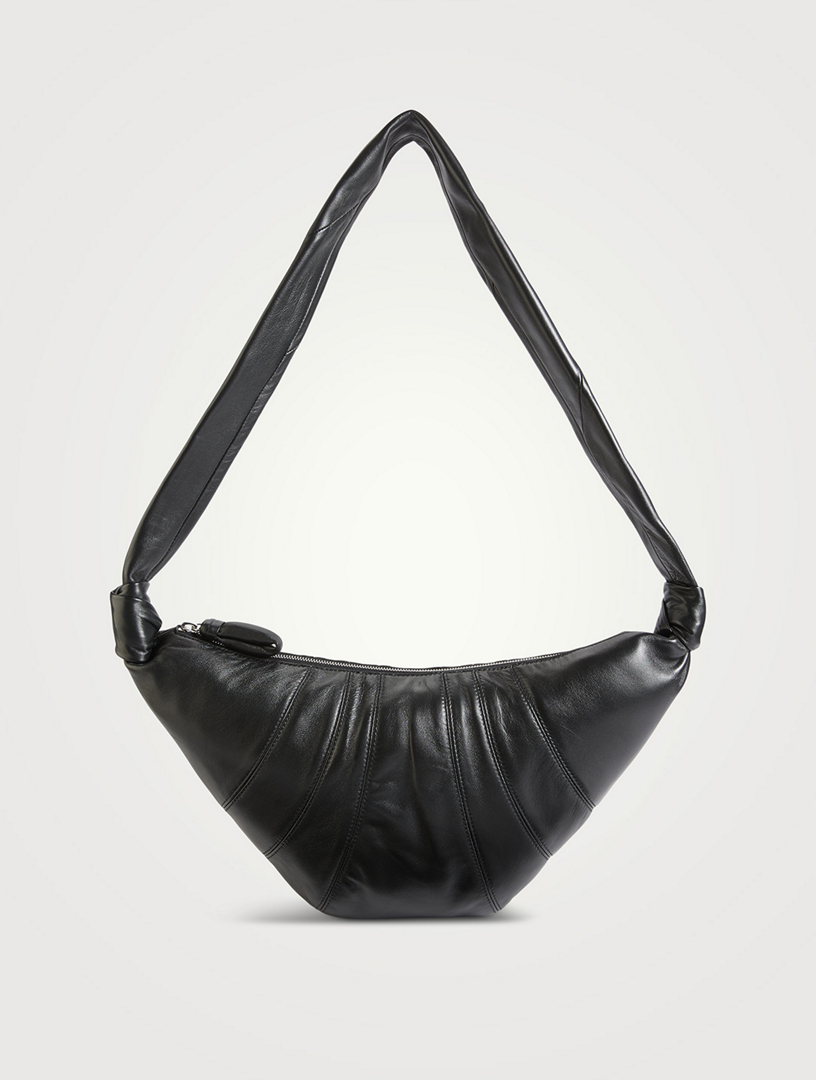 バッグ LEMAIRE MEDIUM CROISSANT BAG BLACK MEDIUM CROISSANT BAG IN LEATHER - Black - Soft Grained Leather