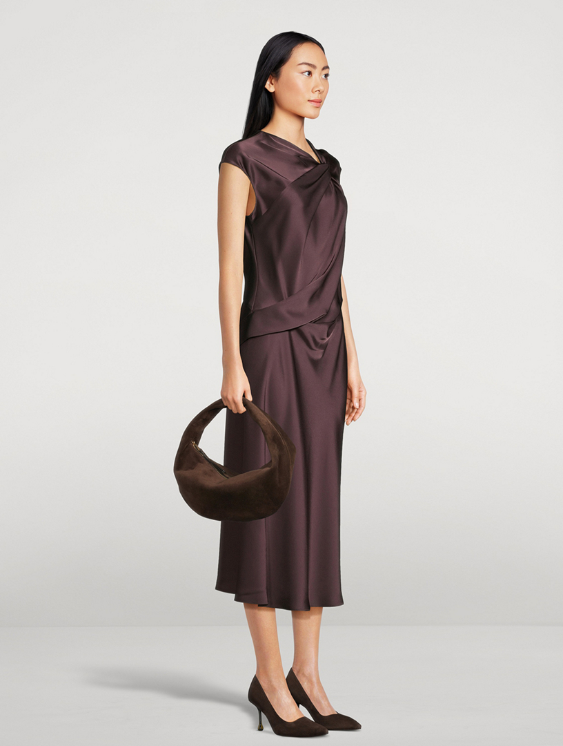 theory twist midi dress Theory Women's Twist Front Midi Dress - Black