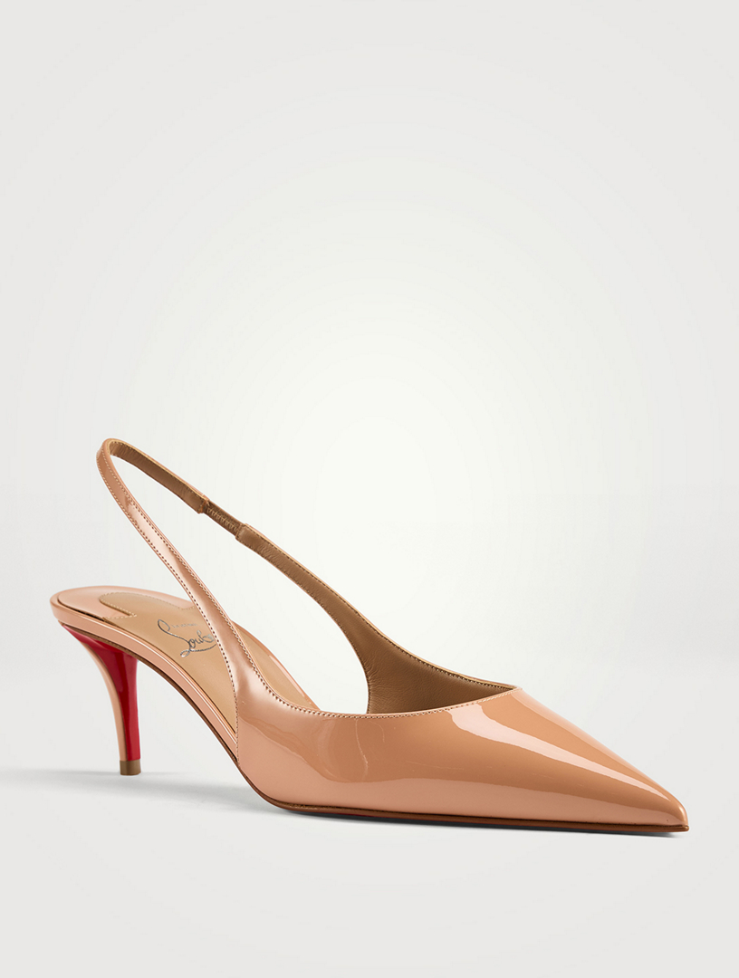 CHRISTIAN LOUBOUTIN Miss Z Patent Leather Slingback Pumps | Holt