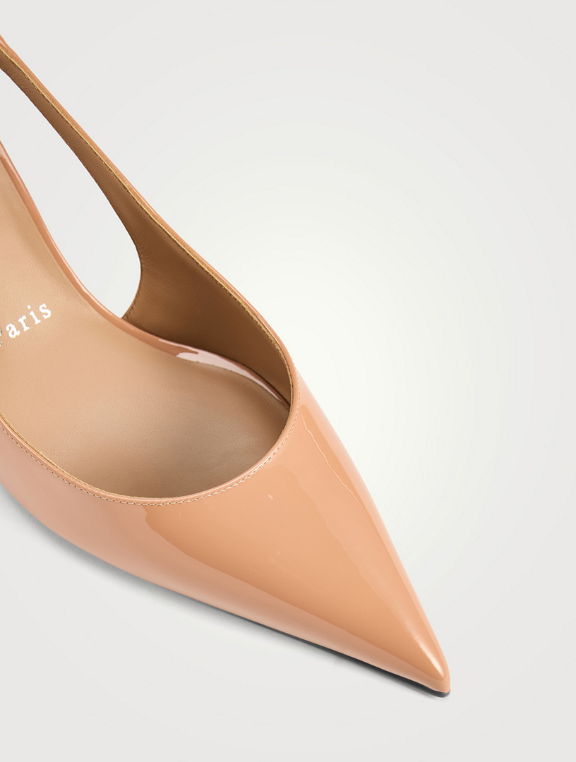 CHRISTIAN LOUBOUTIN Miss Z Patent Leather Slingback Pumps | Holt