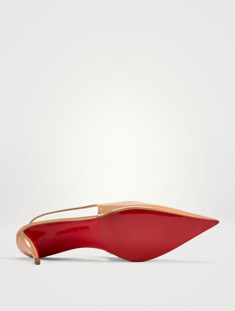 CHRISTIAN LOUBOUTIN Miss Z Patent Leather Slingback Pumps | Holt