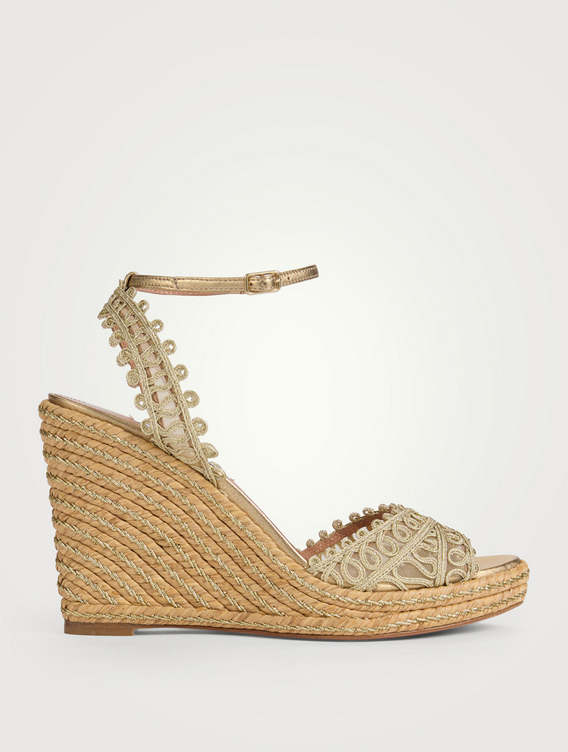 Kahlo Embroidered Espadrille Wedge Sandals