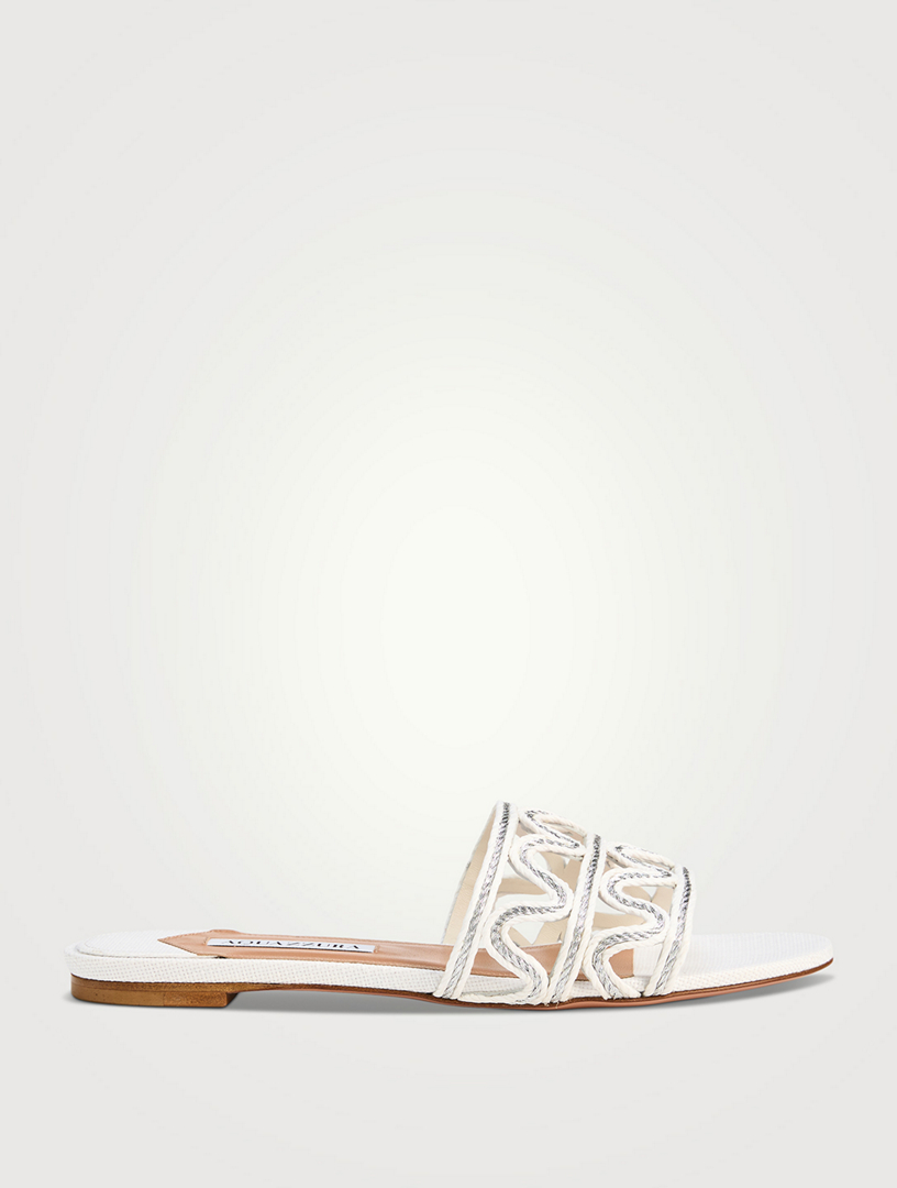 Manaus Raffia Slide Sandals