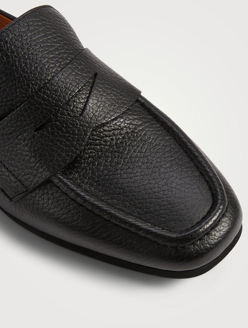 LA CANADIENNE Kitson Leather Penny Loafers | Holt Renfrew display picture 3