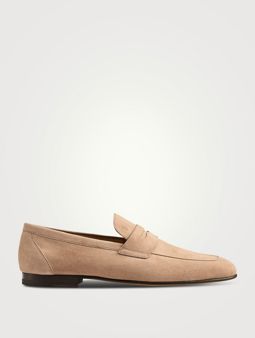 Deconstructed Suede Loafers