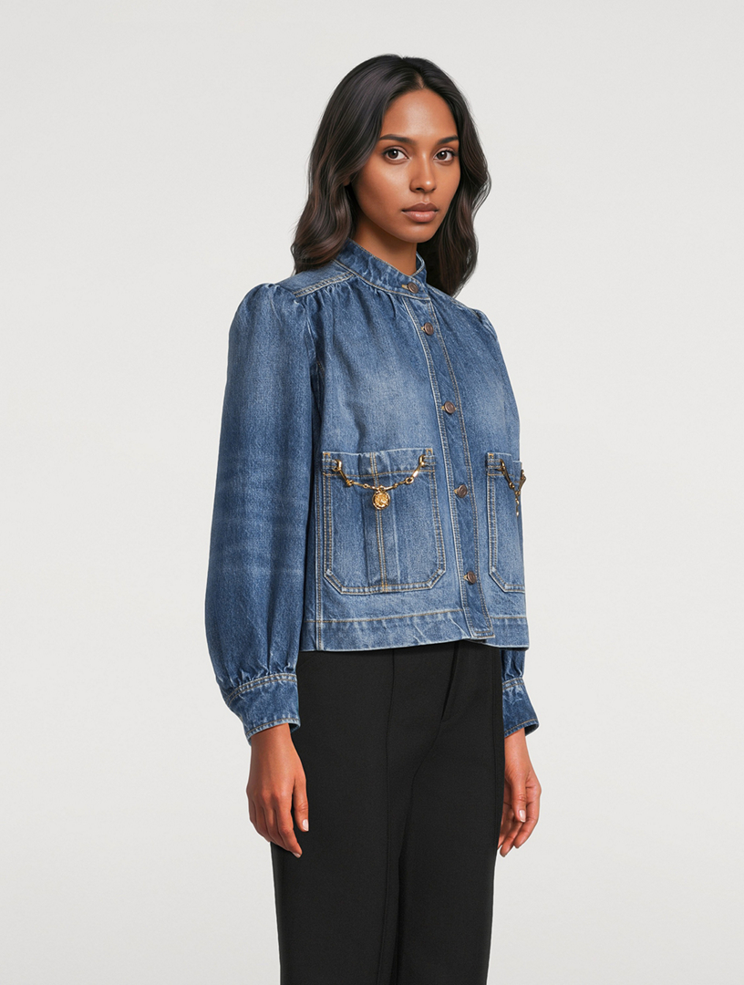 CHLOE Embellished Denim Jacket | Holt Renfrew
