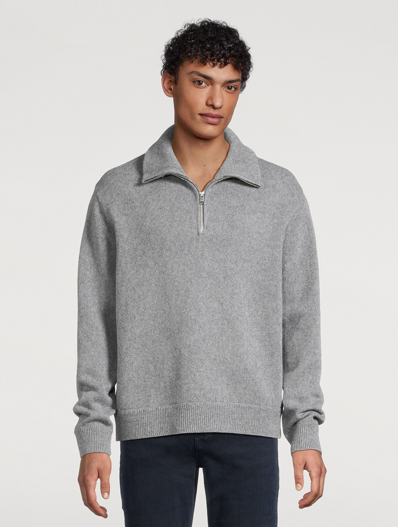 FRAME Wool-Blend Zip Pullover | Holt Renfrew