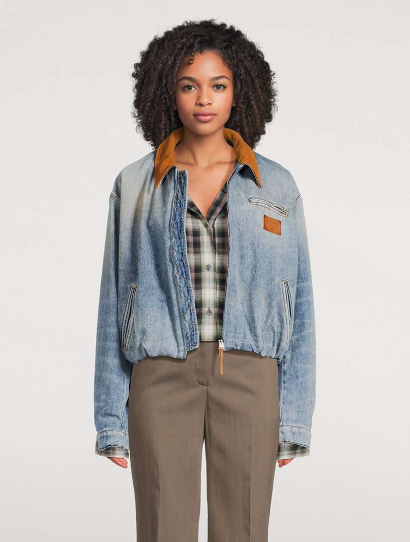 ACNE STUDIOS Denim Bomber Jacket | Holt Renfrew