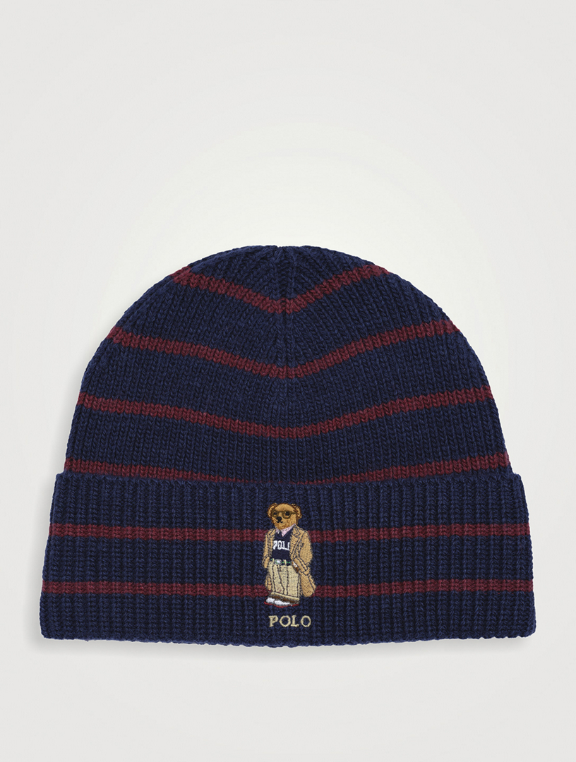 Polo Bear Wool-Blend Rib Beanie