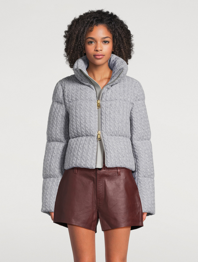 NICOLE BENISTI Oxford Cable-Knit Down Jacket | Holt Renfrew
