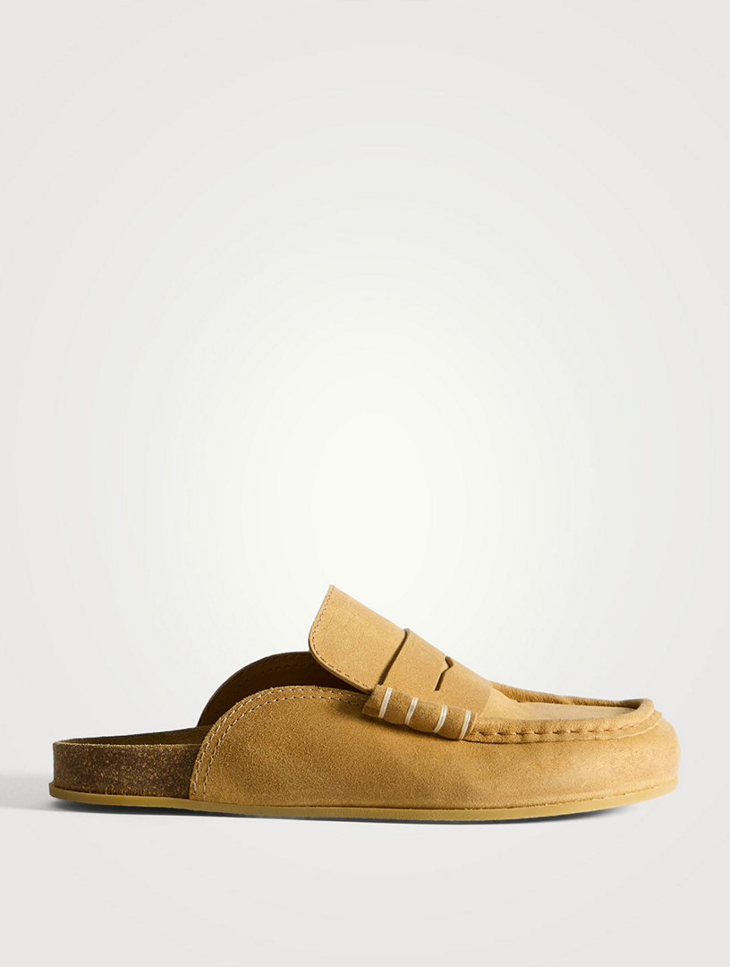 Suede Loafer Mules