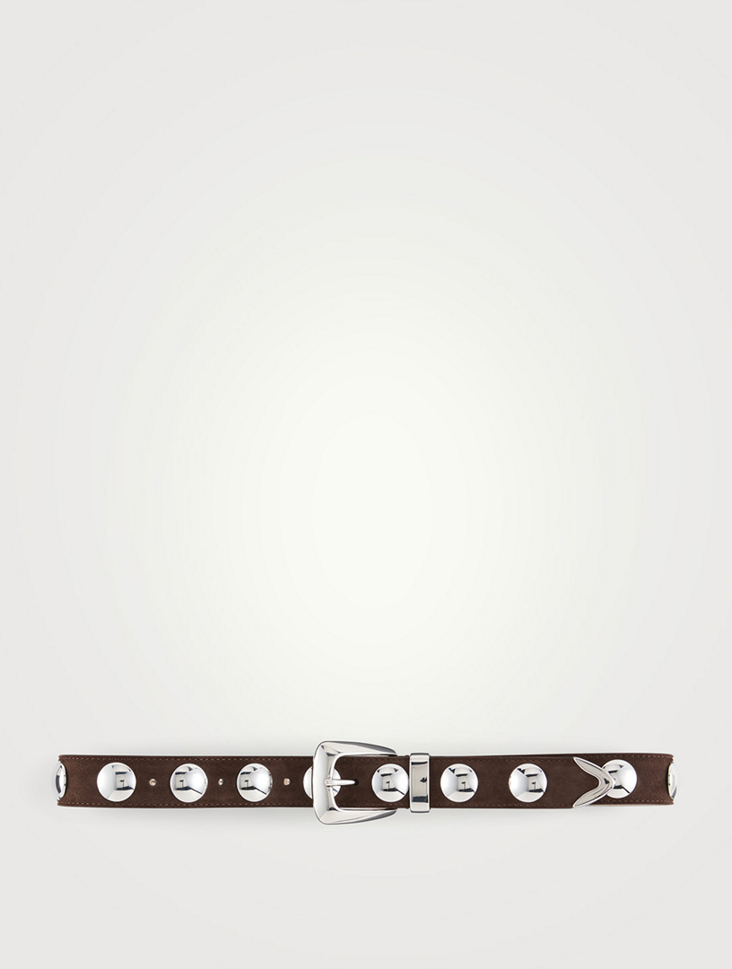 Ceinture en suède à clous
