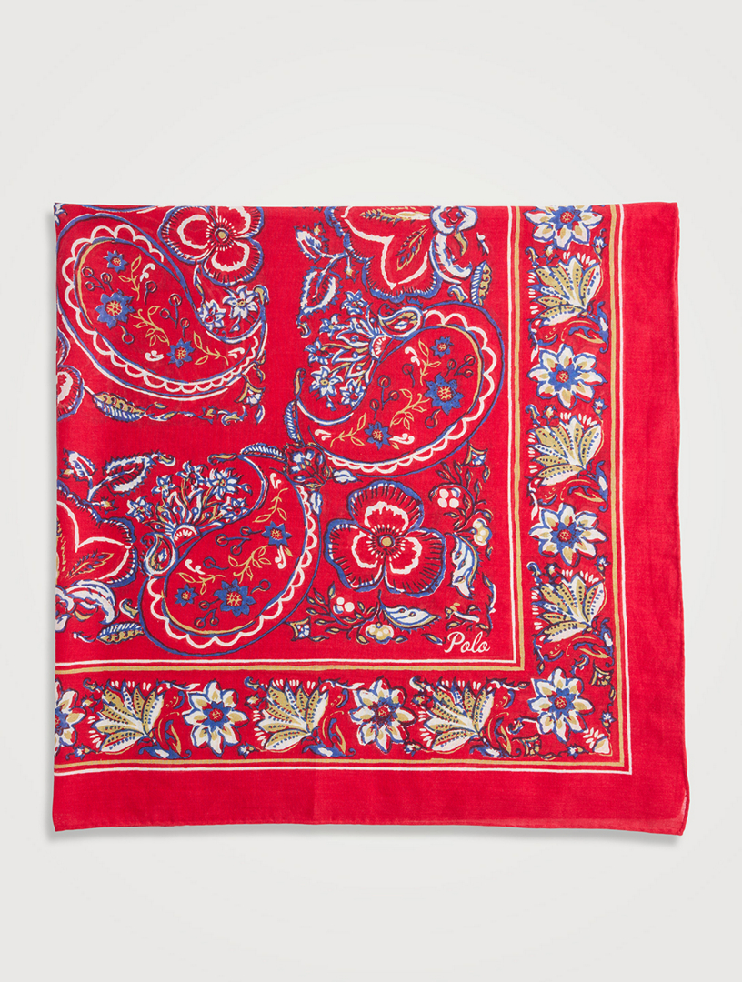 Foulard à imprimé bandana floral