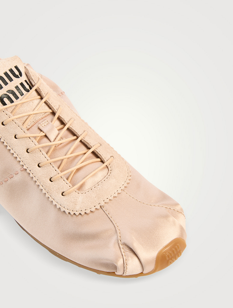 MIU MIU Plume Satin Sneakers | Holt Renfrew