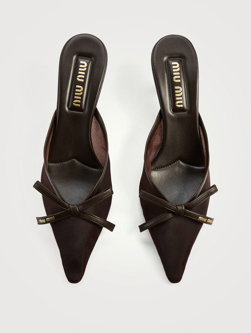 MIU MIU Mesh Mules | Holt Renfrew