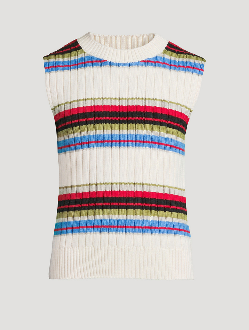 Cotton And Wool Sleeveless Sweater