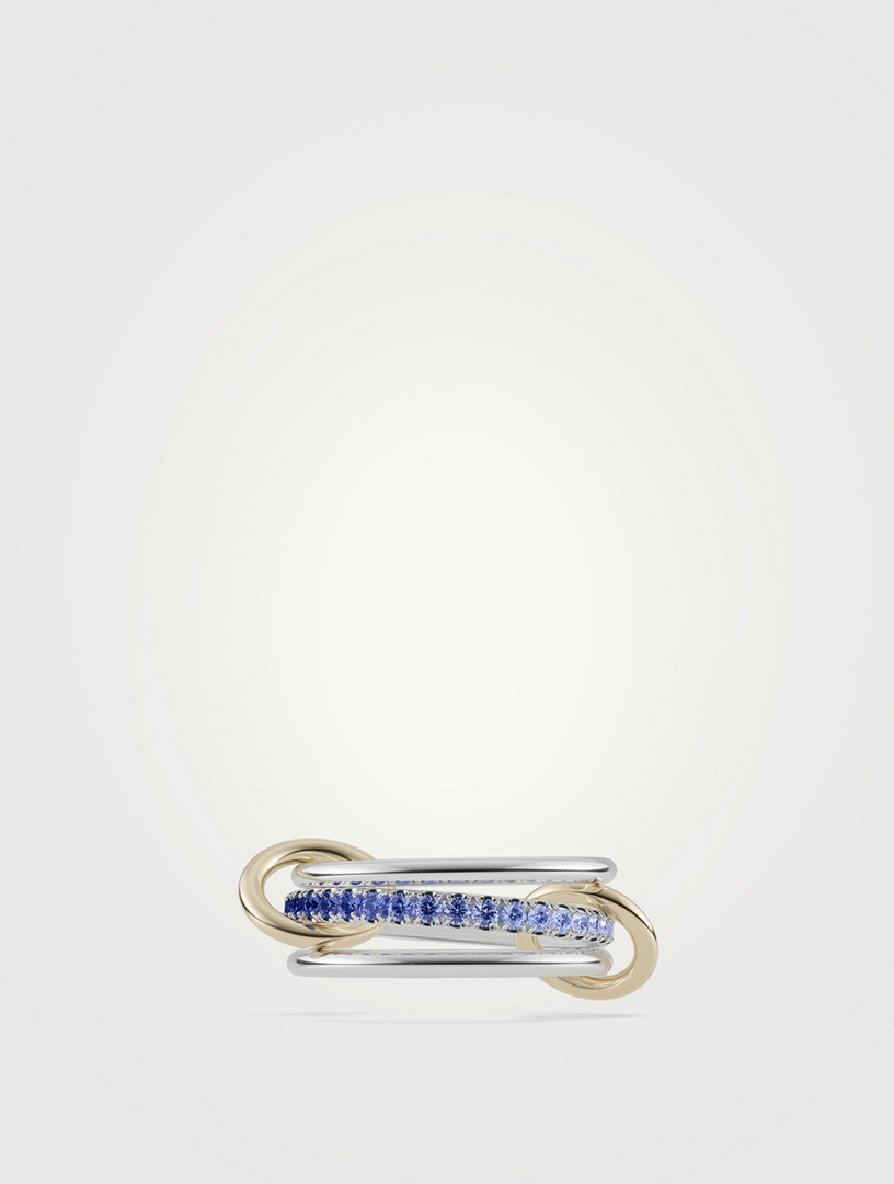Bague Tigris SG Blue Ombré en argent sterling avec saphirs
