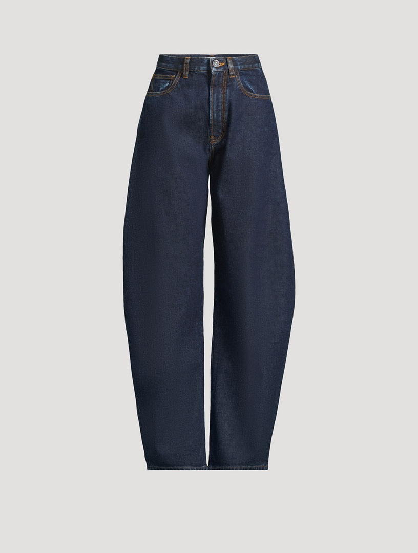 Jean à jambes larges incurvées