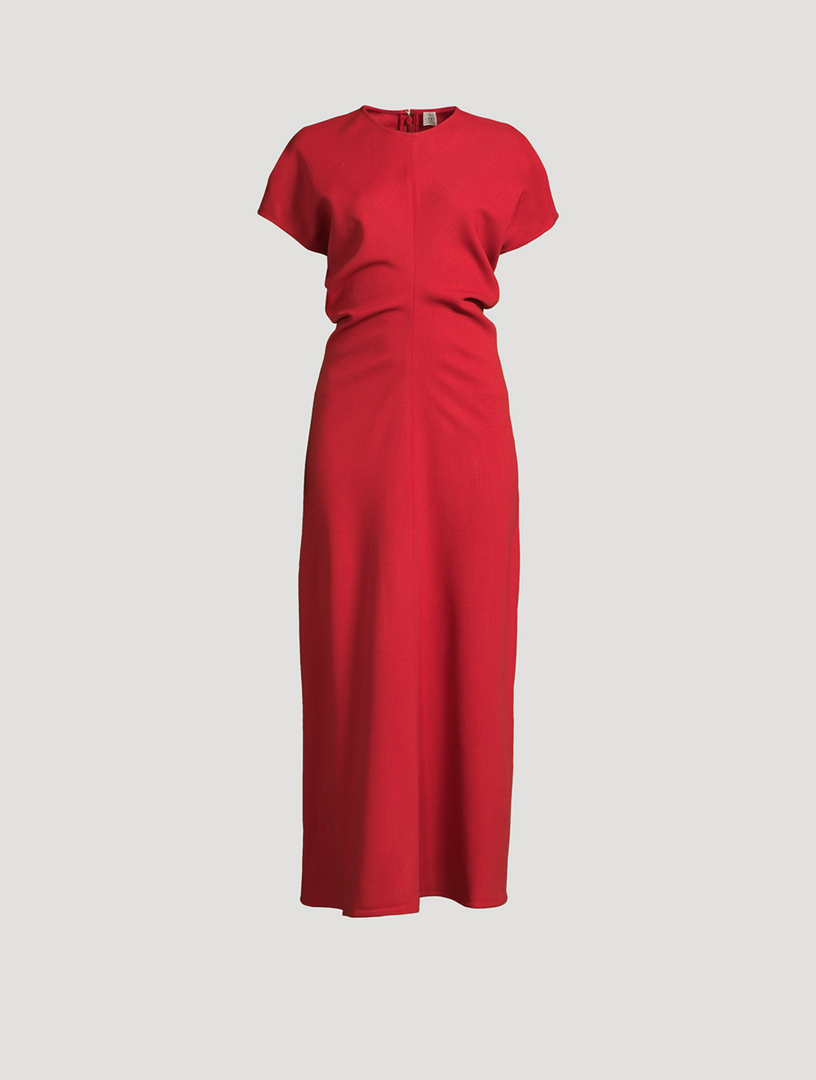 Robe en laine à taille souple