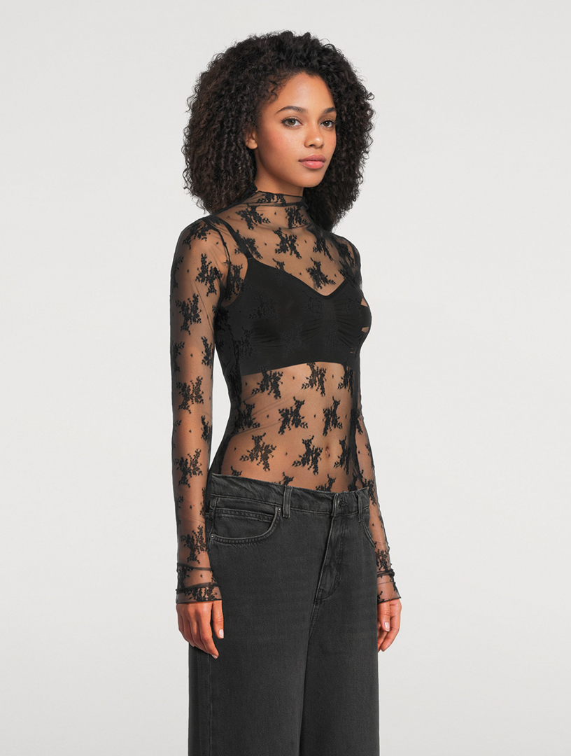 トップス melt the lady fleur open tops FREE PEOPLE Lady Lux Floral Mesh Top | Holt Renfrew