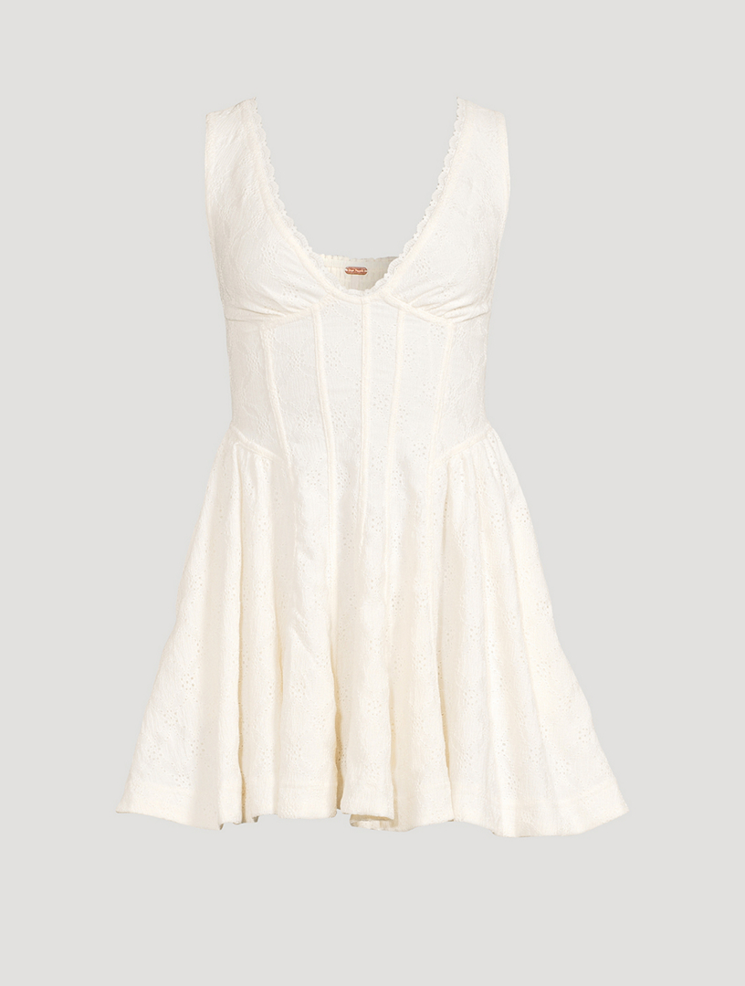 FREE PEOPLE Can't Help It Eyelet Lace Mini Dress | Holt Renfrew