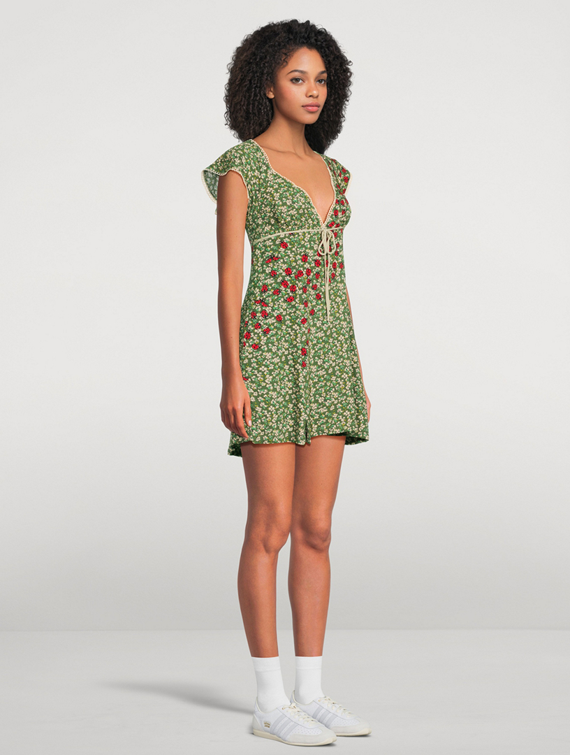 FREE PEOPLE Backroads Mini Dress In Ladybug Print | Holt Renfrew
