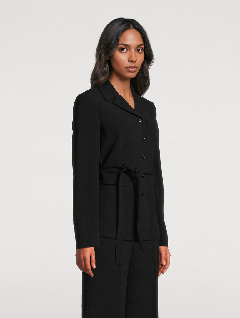 THEORY Tie-Waist Admiral Crêpe Jacket | Holt Renfrew