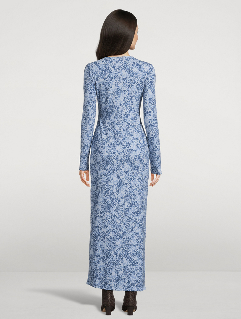 knit square neck dress Ribbed Knit Square Neck Midi Dress main image 1